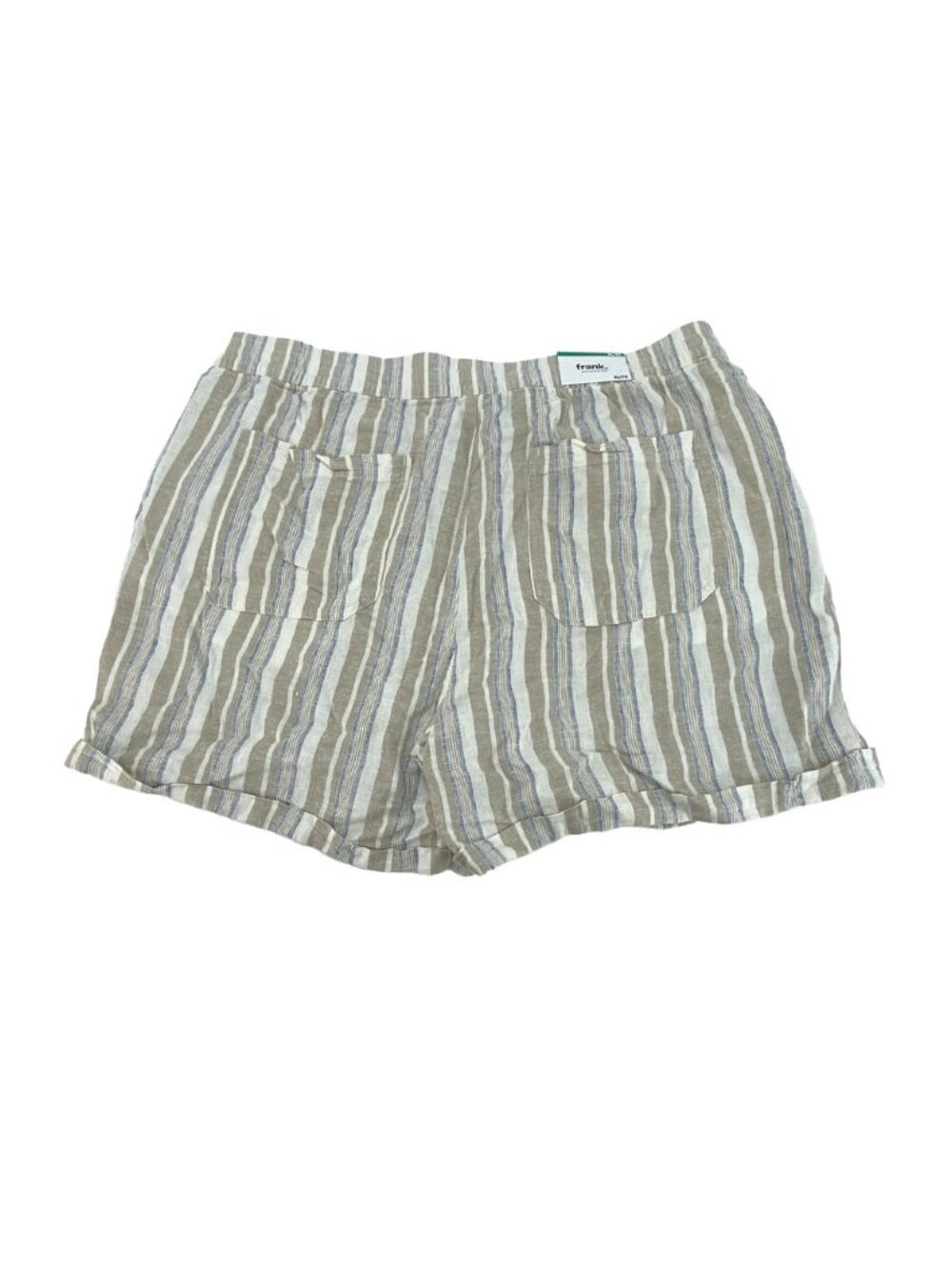 Frank and Oak Women's Striped Linen Shorts | Summer Short | Size XLarge ***NEW - Picture 2 of 5